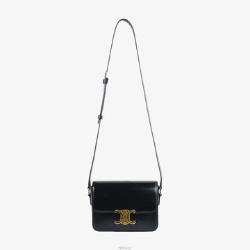 Celine Classic Triomphe Bag Black 6AP1W2TV 159715777 [P]