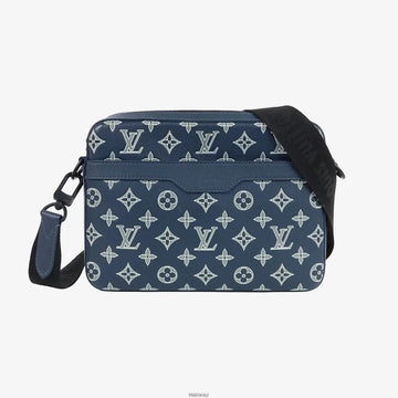 LOUIS VUITTON Schatten Trio Messenger Bag Monogram Navy 25 18.5 7 159717854 [P]