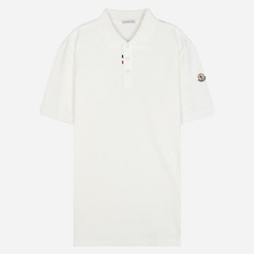 MONCLER Männer Baumwoll-Piqué Polo Shirt Kurzarm Weiß 8A00017 89A16 034 159718392 [P]
