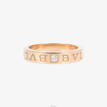 BULGARI エッセンシャル BB リング 57 番 ローズ ゴールド 1P ダイヤ G6KB2EUL 159718476 [P]