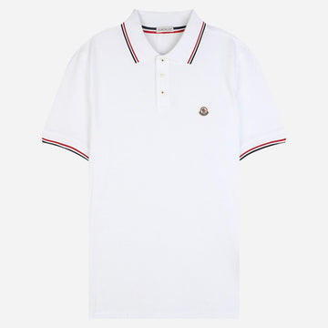 MONCLER 男性用三本線PKシャツ ホワイト 8A70300 84556 001 159753268 [P]
