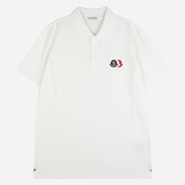 Moncler Men's Patch Logo Polo Short Sleeve T-Shirt White 8A00012 89A16 034 159718754 [P]