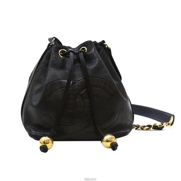 CHANEL Lambskin CC Logo Gold Ball Bucket Bag 7691828108 142794429 [P]
