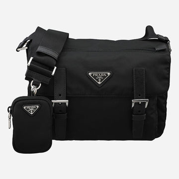 PRADA 6F Nylon Schultertasche Schwarz 1BD953 RV44 F0002 159720348 [P]