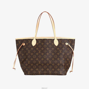 LOUIS VUITTON Neverfull MM Monogram Beig Schultertasche 8478256560 155285257 [P]