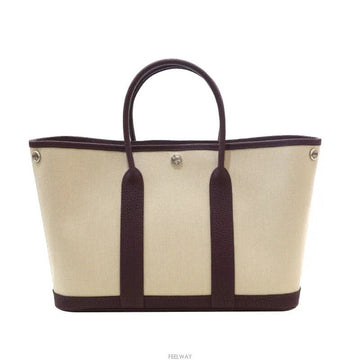 Hermes Garden Party 30 Purple Ivory 7308271420 88240743 [P]
