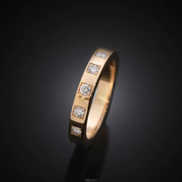 BULGARI 18k 355769 Maryming 18K Roségold Diamant 5P Größe 48 2.9MM 7434677346 119059513 [P]
