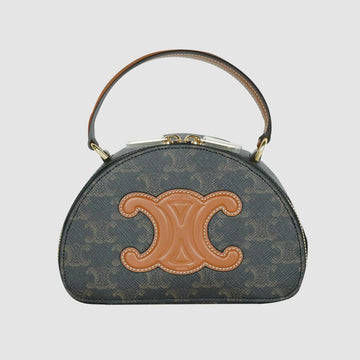Celine Triomphe Canvas Half Moon Case Tote Bag Crossbody 10K642 15158 159750211 [P]