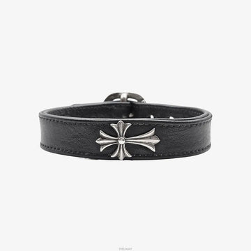 Chrome Hearts Tiny Cross Buckle Leather Bracelet NOV3P5LM 159751494 [P]