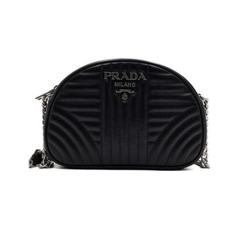 PRADA Schultertasche und Crossbody-Tasche 1BH147 mit schwarzem Diagramm und silberner Kette 159753475 [P]