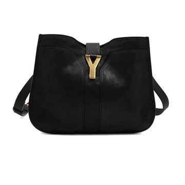 SAINT LAURENT ブラックレザーカバシックフラップ女性ショルダーバッグ兼クロスバッグ 291204 159753481 [P]