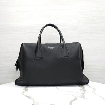 Prada Grain Leather Travel Tote Bag Black 2VS035 159759544 [P]