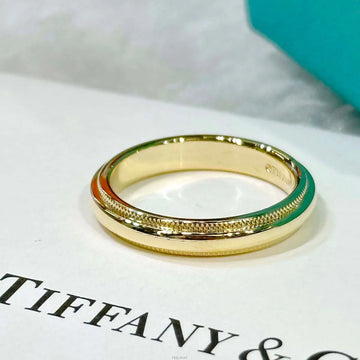 Tiffany & Co Milgrain Ring 3MM Initials 12635192 Size 8 159759794 [P]
