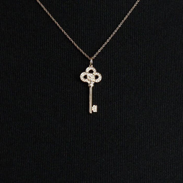 TIFFANY & CO ダイヤモンドミニクラウンキー ペンダント + 25508335 45.7cm スモールチェーンネックレスセット 159760243 [P]