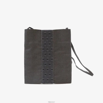 HERMES Eline Furuto Canvas Crossbody Bag Grau Charcoal 7679084591 141624818 [P]