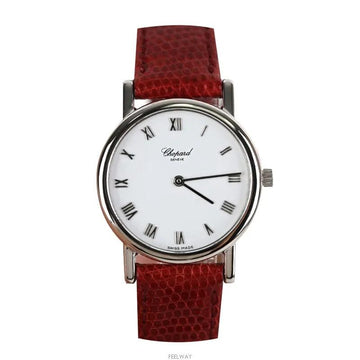 CHOPARD Klassische 18K Weißgold Lederband Rot 7230287476 75684031 [P]