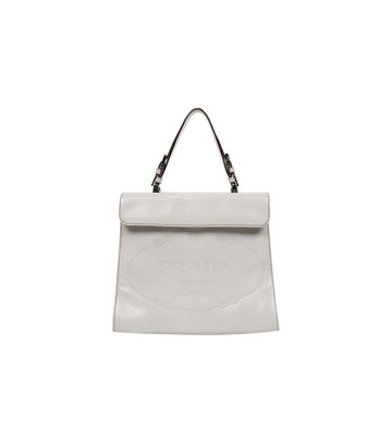 PRADA Weiße Lackleder Klapptasche 66750 159799003 [P]
