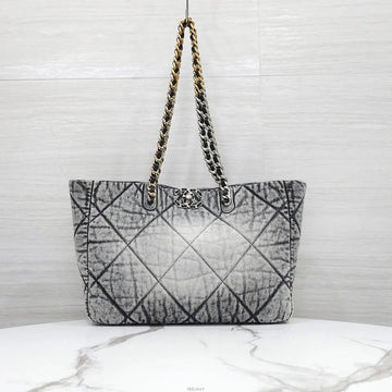 CHANEL Neue Turnlock CC Logo Denim 19 Einkaufs-Chain Tote Bag mit integriertem Chip 159799394 [P]