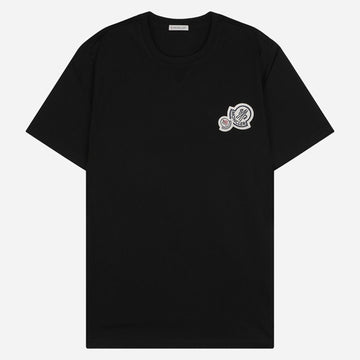 MONCLER コットンTシャツ ダブルロゴ ブラック 8C00041 8390Y 999 159851566 [P]