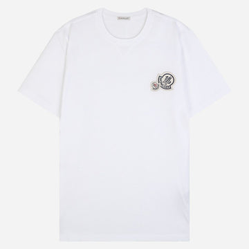 Moncler Men's Double Logo Patch Cotton T-Shirt White 159850726 [P]