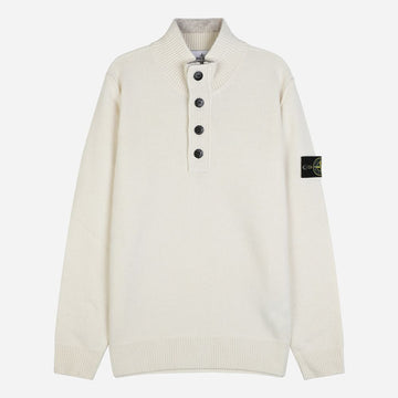 STONE ISLAND Knopfpullover mit Wappen-Patch in Ivory 5100040 S00A3 V0093 159851859 [P]