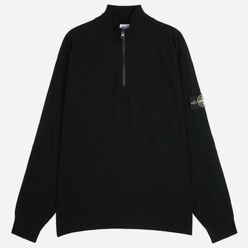 Stone Island Patch Half Zip Knit Black 159852363 [P]