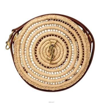 SAINT LAURENT Raffia Rundum Schultertasche 744292 9679933570 159855477 [P]