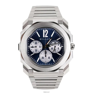 BULGARI Octo Finissimo Chrono GMT Stahl Blau 43MM 103467 75684113 [P]