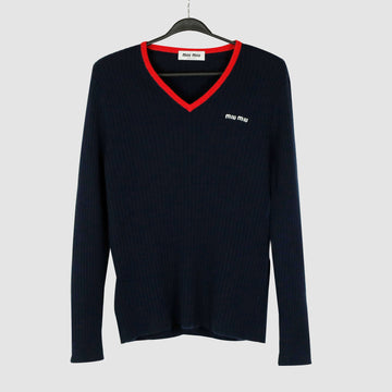 MIU MIU Kaschmir V-Ausschnitt Pullover MMLA33 15187 159871460 [P]