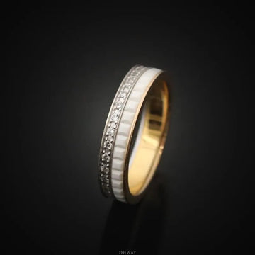 BOUCHERON 18k JAL00237 Quattro Weiß Edition 18K Roségold Diamant 48 7548183384 130551836 [P]