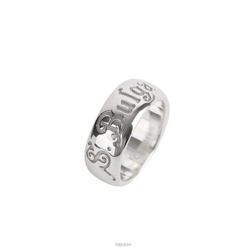 BULGARI セイヴ・ザ・チルドレン シルバー リング 53号 7.7MM 7241929483 75683714 [P]
