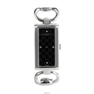 GUCCI 4P Diamant Armreif Stahl Schwarz 17MM 7225383495 75876203 [P]