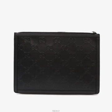 GUCCI GG エンボス クラッチ ブラック 7577052526 133185388 [P]