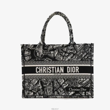 Dior Medium Book Tote Black M1296ZOMPM993 145918343 [P]