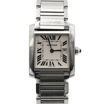 CARTIER Tank Française Medium Quarz Stahl Uhr 11Q3 159884549 [P]