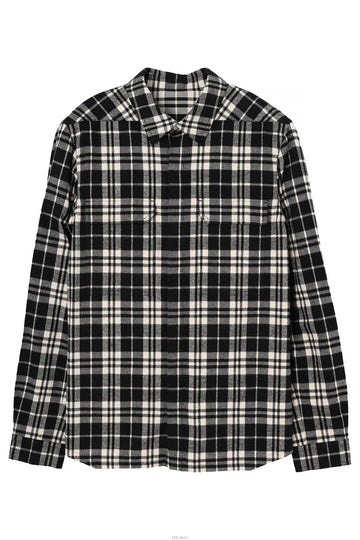 RICK OWENS チェック柄フランネルアウターシャツ 156527507 [P]