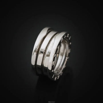 Bulgari 18k B.Zero1 3-Band 18K White Gold Size 48 8.7MM 7859965575 150639499 [P]