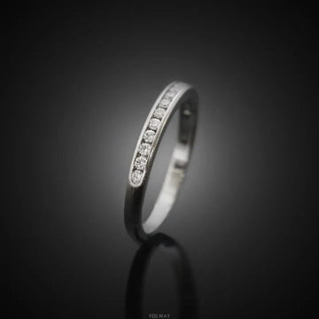 Tiffany & Co Setting Wedding Band Half Circle Platinum Diamond Size 9 2MM 7682177772 141878682 [P]