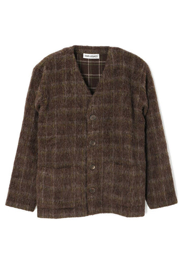 OUR LEGACY DORF Karierter Haarkaschmir Cardigan 147197408 [P]