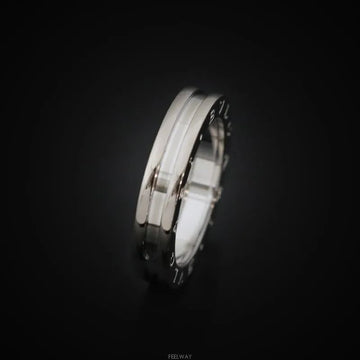 BULGARI 18k ビゼロワン 1リング 18K ホワイトゴールド 58号 4MM 7760112161 149399109 [P]