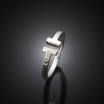 TIFFANY & CO T Square Ring 18K Weißgold 10 1,7MM 7682111928 141878643 [P]