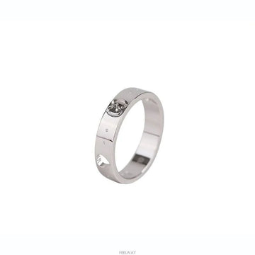 GUCCI 18k Herz Icon Ring 18K Weißgold 10 4MM 7241778514 76033489 [P]