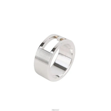 GUCCI Gロゴシルバーリング 9号 8MM 7683171094 141878632 [P]