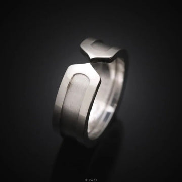 Cartier 18k Double C Ring 18K White Gold 49 Size 6.4MM 7245229575 76033662 [P]