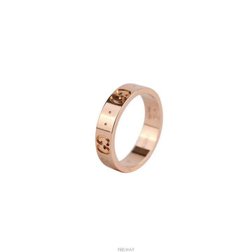 GUCCI 18K Icon Ring 18K Roségold 7 Größe 4MM 7792470639 149961568 [P]