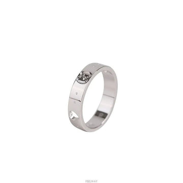 Gucci 18k Heart Icon Ring 18K White Gold 11 Size 4MM 7245028447 75875928 [P]