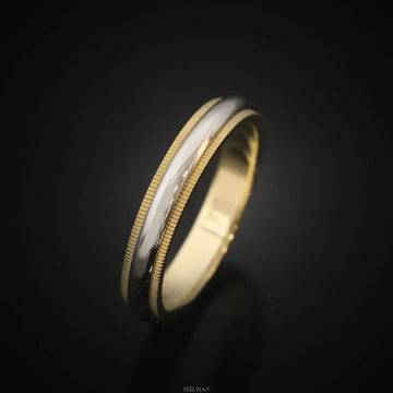 TIFFANY & CO 18K Together Milgrain 18K Gelbgold Platin 21 Größe 4MM 7642152421 138822052 [P]