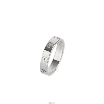 Cartier 18K White Gold Love Band 48 3.5MM 7245030630 75875684 [P]