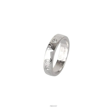 CARTIER 18k Happy Birthday Ring 18K Weißgold Diamant 5P 48 Größe 4MM 7247732510 76507617 [P]