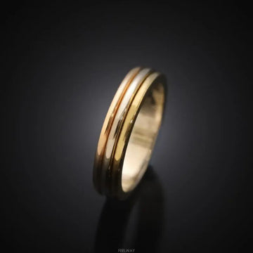 CARTIER 18k バンドーム ルイ トリニティ ウェディング バンド 18K ゴールド 48号 3.7MM 7245040334 75875934 [P]